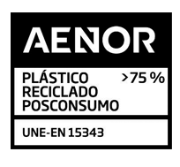 Produtos que incluem reciclagem pós-consumo de acordo com a norma UNE 15343